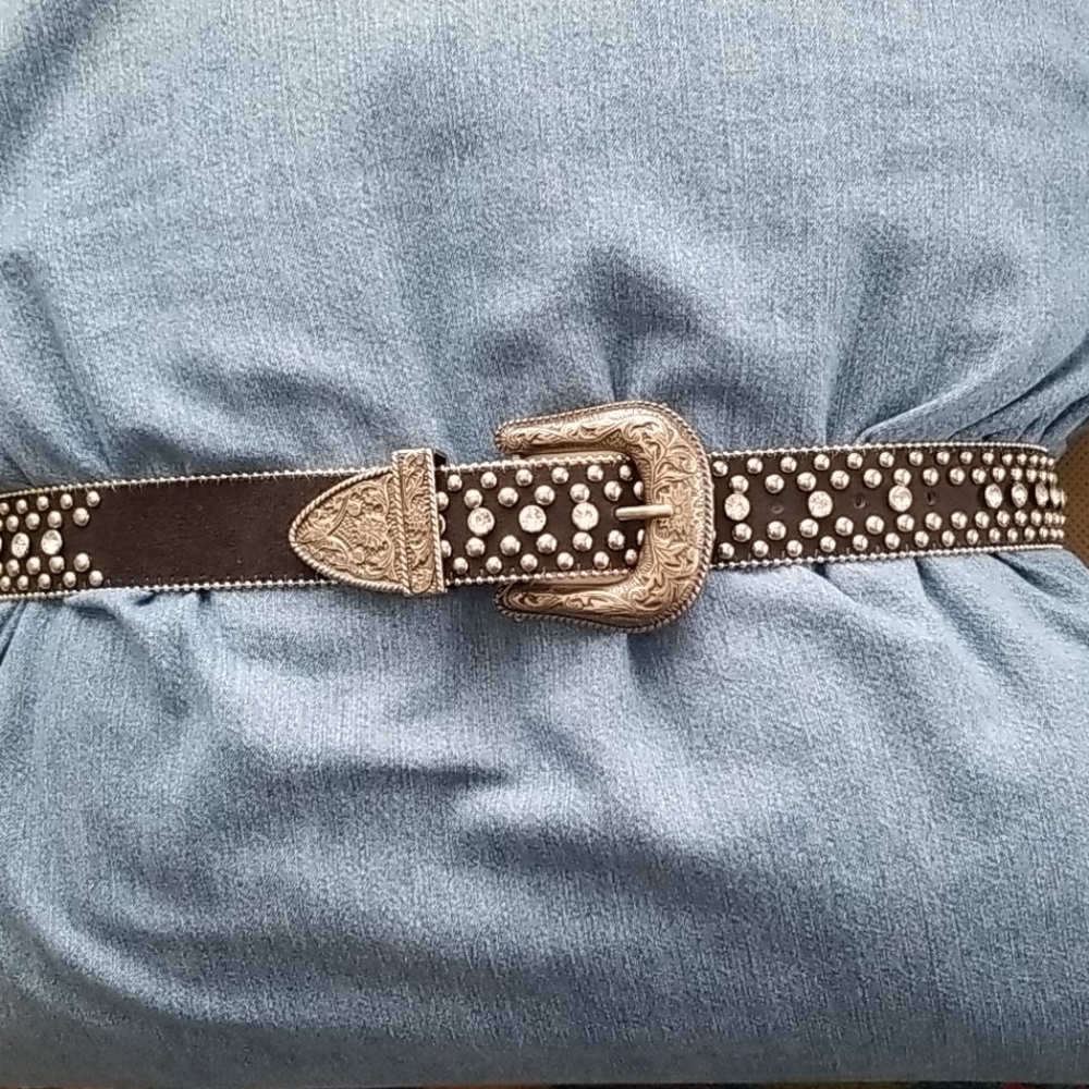 Guess Leather Studded Belt Size M